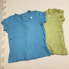 西松屋　肌着　半袖　90cm Tシャツ　ワッフル　サーマル　Classic 水色