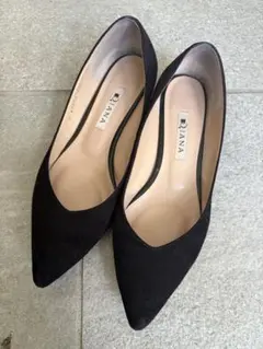 Diana ダイアナ ブラック スエード パンプス 23.5㎝