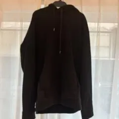 PLST 無地 ブラック プルオーバーパーカー　メンズ　Lサイズ