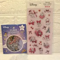 Disney フレークシール　エポキシラメシール　2点セット　マリー　新品