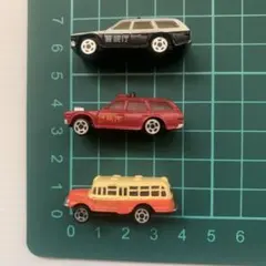 カプセルトミカ　ミニカーセット 3台 消防車 バス 警察車両