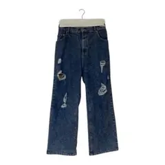 DESTROYED BAGGY DENIM ダメージ加工デニムバギーパンツ.のサムネイル