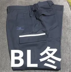 MIZUNO⭐️ワークパンツ　カーゴ　作業　ネイビー　BL ゆったり　冬