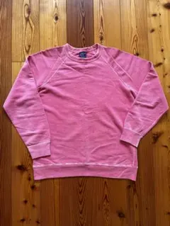 【USA製】Good On ピンク ラグランスリーブスウェット M フェード感○