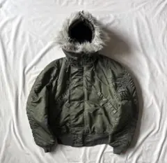 希少 美品 80's アルファインダストリーズ N-2B 短丈 グリーン S