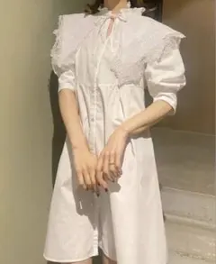 レースカラーミニワンピース LILY BROWN 宮脇咲良
