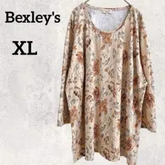 Bexley's 【XL】花柄チュニック ゆったりサイズ ナチュラル系