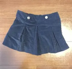 Jacadi ネイビー プリーツスカート風キュロット3A