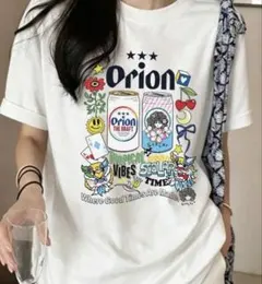 ScoLar Orion コラボ プリント Tシャツ ホワイト　Lサイズ