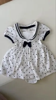 H&M セーラーカラー ドット柄 ベビーワンピース 50cmのサムネイル