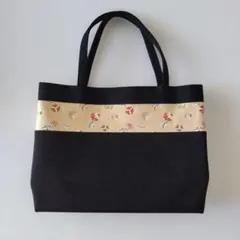 和装用バッグ 黒 刺繍入り - メルカリ