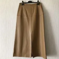 新品・ナラカミーチェ・本革ロングスカート・Sのサムネイル