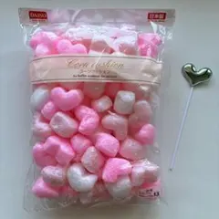 ラッピング　まとめ売り　クッション材とピック　ハート型のサムネイル