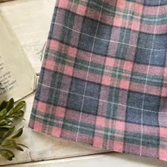 0.5m■延長可能■オーガニックコットン微起毛ツイルチェック◇ピンク系