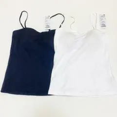 ブラトップ リブ ブラタンクトップ 新品 シルキーファクト トップバリュー　M