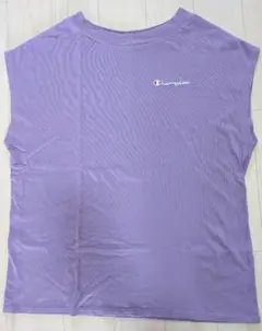Champion パープル ノースリーブ Tシャツ