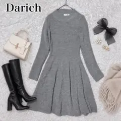 ダーリッチ Darich ラメ シャギー ニット ミニ ワンピース フレア