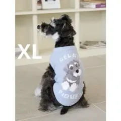 XL❤️新品ジェラートピケ　ベビモコシュナウザージャガードプルオーバー　ブルー
