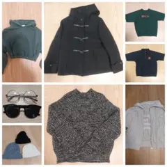 中高生服まとめ売り　6着＋サングラス・だて眼鏡・ニット帽3つ