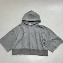 MADE IN STANDARD 七分丈パーカー グレー M相当（B624）