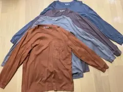 UNIQLO Ｕ　長袖Tシャツ　胸ポケット付き　コットン サイズＸＬ　4枚セット