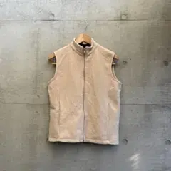 ベージュ フリース ジップアップ ベスト