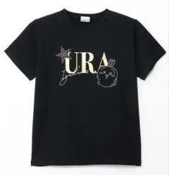 ちいかわ ラインストーンTシャツ DEKO うさぎURA ブラックLサイズ