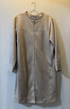 GLACIER ノーカラージャケット Lサイズ ベージュ
