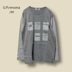 3410　【U.P renoma】　長袖　ロンT　グレー　M　ポケットデザインのサムネイル