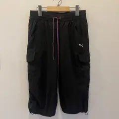 PUMA プーマ　トレーニングカーゴパンツ　ブラック 膝丈　レディース　M