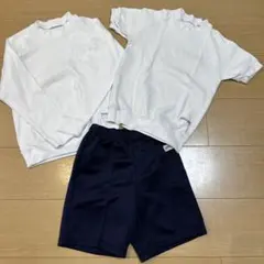 体操服 セット 白 Tシャツ2枚 紺色パンツ