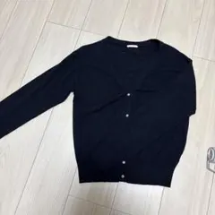 GU シルバーボタン ブラック カーディガン 長袖