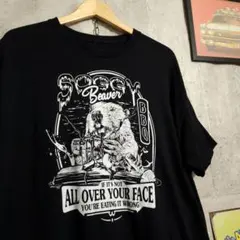 US古着 Soggy Beaver BBQ ジョークTシャツ 黒 XL 希少のサムネイル
