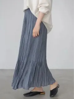 値下げ✨アメリカンホリック　プリーツティアードスカート　チャコールグレー　M