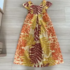 フラダンス用ムームー ドレス オレンジ