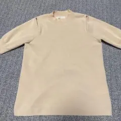 SENSE OF PLACE センスオブプレイス肩空き半袖ニット アイボリー