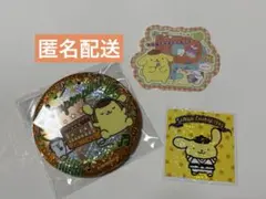 サンリオキャラクターズ キラキラBIG缶バッジ2 ポムポムプリン ステッカー付き
