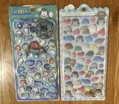 うみの仲間　フワフワドロップシール　光るジュエルプチドロップストーンつきシール