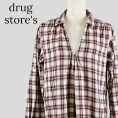 drug store's 長袖 シャツ ロールアップスリーブ チェックのサムネイル