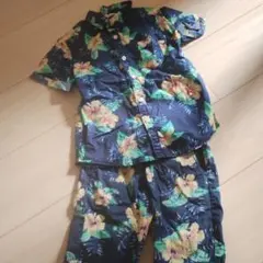 ハイビスカス半袖シャツとショートパンツ セット