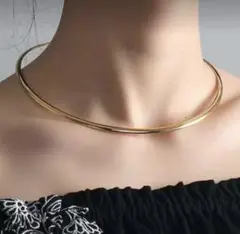 ゴールド メタル チョーカー ネックレス アジャスター付き トレンド