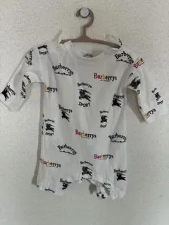 Burberry ロゴプリントロンパース ホワイト