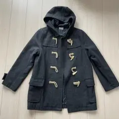 ダークグレー フード付き ダッフルコート
