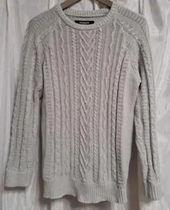 1PIU1UGUALE3 ケーブルニット セーター グレー　M