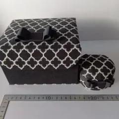 大きなカルトナージュ タッセル付き 青×金 デッドストック フランス