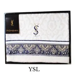 【箱なし/未使用品】YSL イヴサンローラン バスタオル ベージュ ベルト柄のサムネイル