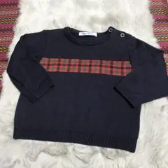 クリスマスにもピッタリ♪ファミリア チェックポイント可愛いニットセーター