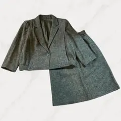 昭和レトロ　ツイードセットアップ　レトロ　スーツセットアップ　バブリースーツ