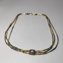 ヴィンテージネックレス　レトロ　筒型ネックレス　チューブネックレス　珍品　　昭和