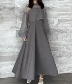 JUNOAH チュールボレロ フレアキャミ ワンピース